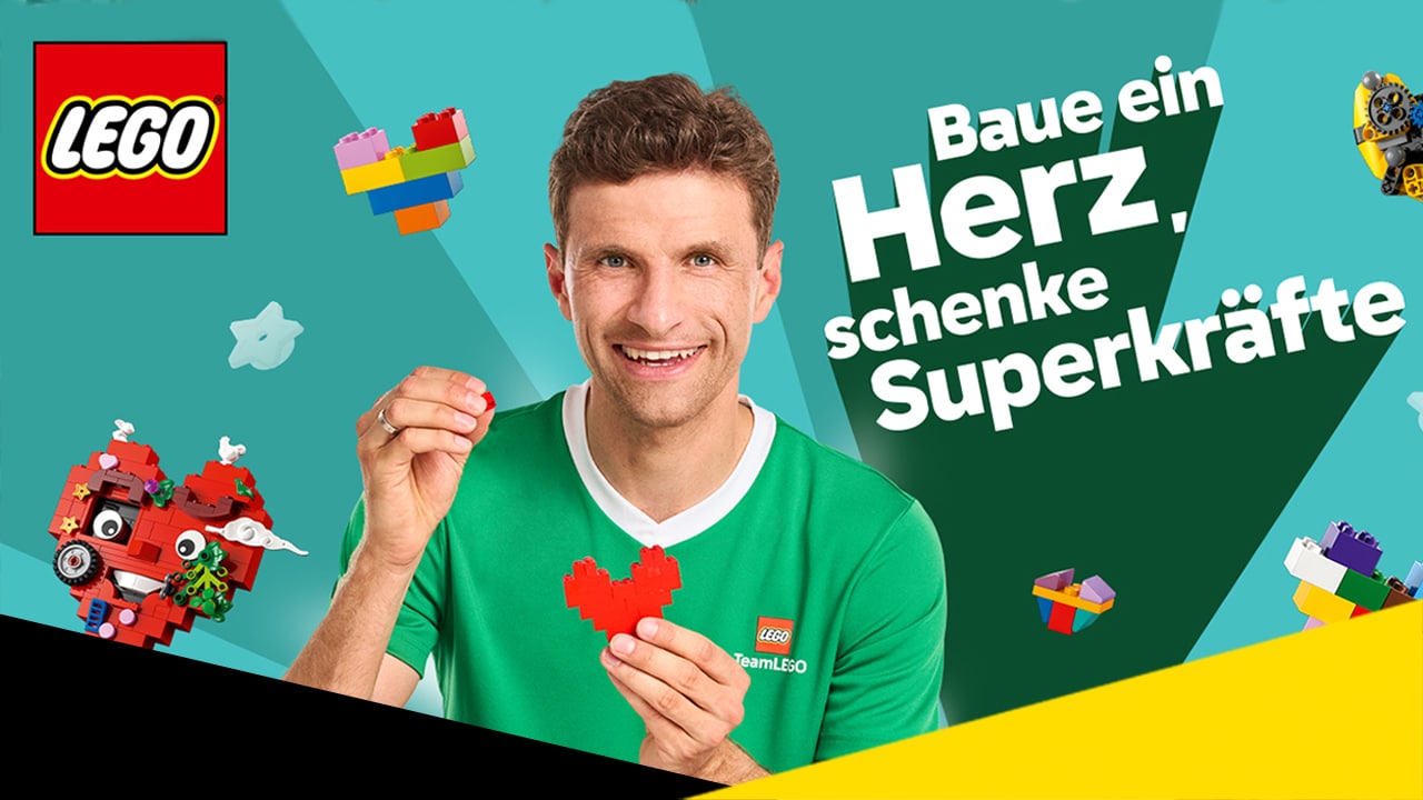 100 LEGO® Sets gewinnen: Baue ein LEGO Herz und schenke Freude!