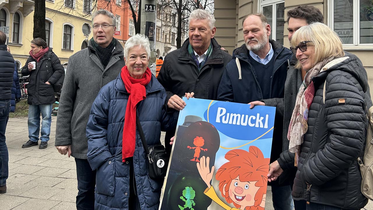 Neu in München: Die Pumuckl-Ampel