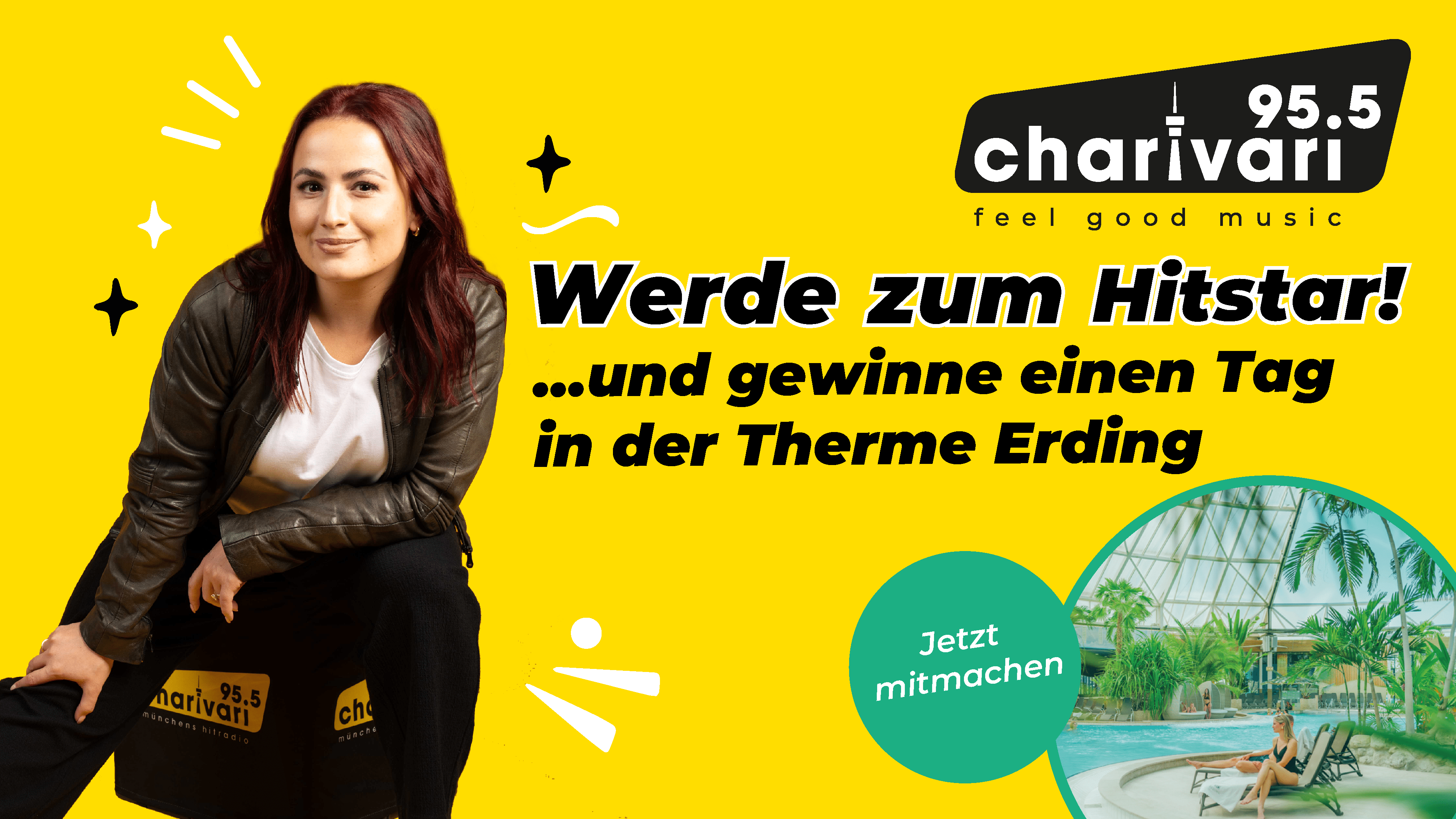 Werde zum Hitstar und gewinne einen Tag in der Therme Erding!